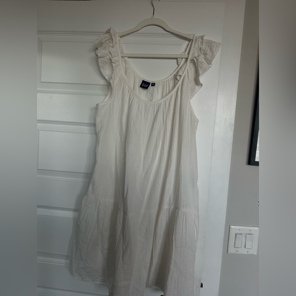 White GAP tall babydoll dress